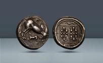 Ancient Coins - Illyria, Dyrrachium. c. 340-280 BC, AR Stater. Ex Spink, auction 3014, 8 October 2003, lot 41