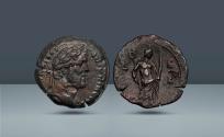 Ancient Coins - Roman Provincial, Egypt. Antoninus Pius, 138-161 AD. Alexandria, c. RY 22 (= 158/9) AD, AE Drachm, 13.76g (32mm, 11h). Ex Stein A. Evensen and Hussam Zurgieh Collections