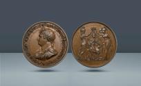 World Coins - United Kingdom, England. George IV, 1820-1830  Thomason & Jones, c. 1821 AD, AE Medal, 69g (54mm, 12h).