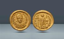 Ancient Coins - Byzantine Empire, Constantinople. Justin I, 518 - 527 AD. 2nd officina, c. 519 - 527 AD , AV Solidus. Ex Roma Numismatics, XIV, 2017, lot 861
