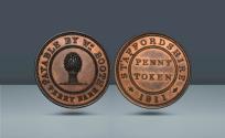 World Coins - Great Britain, George III, 1760-1820. Staffordshire, 1811 (a copy produced circa 1900), AE Penny