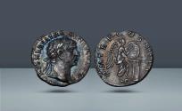 Ancient Coins - Roman Empire, Rome. Trajan, 98-117 AD.  Struck c. 102 AD, AR Denarius. Acquired in the 1930s from Maison Platt in Paris