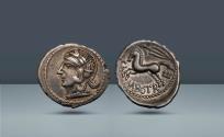 Ancient Coins - Celtic Gaul, The Bituriges Cubi, c. 80-50 BC, AR Quinarius, 1.92g (15mm, 5h). Pedigree: Ex Alain Weil, SPES, 27 June 1991.