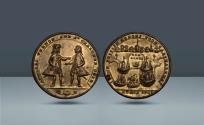 World Coins - England, Admiral Vernon Medal Cartagena. George II, 1727-1760 AD. c. 1741, AE (pinchbeck) Medal