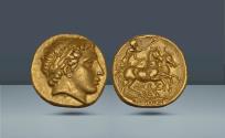 Ancient Coins - Kingdom of Macedon, Teos. Philip II (Posthumous), 359 – 336 BC, c. 323-317 BC, AV Stater, 8.54g (19mm, 1h). Ex Hirsch XXXII, 1912, Gustav Philipsen (1853-1925), 449.