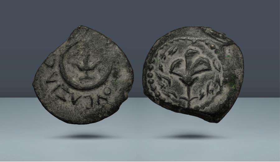送料込 アンティークコイン コイン 金貨 銀貨 送料無料 Ancient Judaea Alex Jannaeus AE Prutah Coin  103-76 BC Certified NGC XF