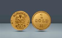 World Coins - GERMANY, Nürnberg Stadtwappen. Dies by Josef Wild, Nürnberg, 1923, AV 1 Goldmark