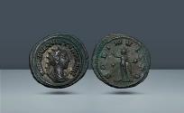Ancient Coins - Roman Empire, Samosata. Quietus, Usurper in the East, Sept. 260 - late autumn 261 AD, c. 261 AD, AR Antoninianus, 3.87g. Ex J. Schulman Amsterdam, 243, June 8-10 1966, Lot 2136.