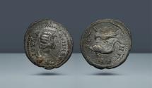 Ancient Coins - ROMAN PROVINCIAL. Istros, Moesia. Julia Domna, wife of Septimius Severus. 193-217 AD. AE 27. From an Austrian collection