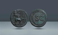 Ancient Coins - Roman Empire, Italy. Divus Vespasian, struck under Titus, Rome, c. 80-81 AD, Orichalcum Sestertius, 22.35g (33.1mm, 5h). Ex Brüder Egger XLIII, 14 April 1913, lot 573