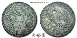World Coins - Papal States, Pope INNOCENT XII, Pignatelli, MEZZA PIASTRA, 1693 AN II, Mint of Rome, SILVER, near EF (50/70), VERY RARE, (Cfr. Muntoni 34) / coins for sale