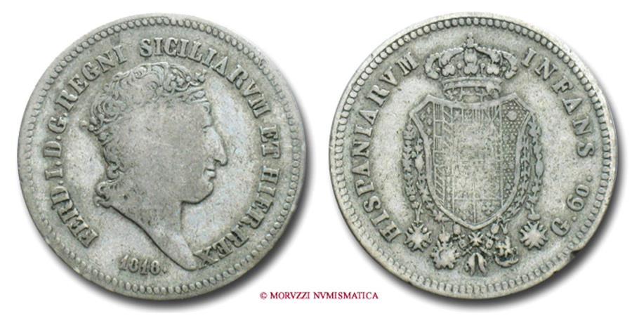 Kingdom Of The Two Sicilies Ferdinand I 60 Grana 1818 Naples Silver Rare R Italian Coin