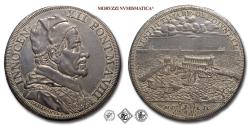 World Coins - Papal States, Pope INNOCENT XII, Pignatelli, PIASTRA, 1699 A VIII, Mint of Rome, SILVER, EF (55/70), (Muntoni 25) / coins for sale