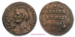 World Coins - Papal States PIUS VI 2,5 BAIOCCHI ROMANI 1797 Perugia RARE (R) papal coin