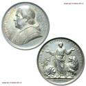 World Coins - Pope Pius IX Silver Medal 1861 AN XVI Versus the enemies of the Papal States Opus Carlo Voigt 60/70 SCARCE (Bartolotti E861) Papal medal for sale