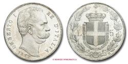 World Coins - Kingdom of Italy Humbert I 5 LIRE 1879 SILVER italian coin
