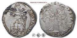 World Coins - Papal States, Pope Adrian VI, Florensz, GIULIO, 1522-1523, Mint of Rome, SILVER, good VF (45/70), VERY RARE, (Muntoni 8) / coins for sale