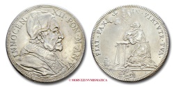 World Coins - PAPAL STATES INNOCENT XII 1/2 PIASTRA A. VI (variant) VERY RARE (RRR) papal coin