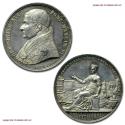 World Coins - Pope Gregory XVI Silver Medal 1836 AN VI Expansion of the harbor of Civitavecchia 59/70 RARE (Bartolotti E836) Papal medal for sale