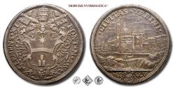 World Coins - Papal States, Pope Clement XI, Albani, PIASTRA 1/2, 1705, Mint of Rome, SILVER, good VF (45/70), RARE, (Muntoni 52) / coins for sale