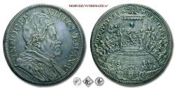 World Coins - Papal States, Pope INNOCENT XII, PIASTRA, 1696 AN V, Mint of Rome, SILVER, near EF (50/70), RARE, (Muntoni 20) / coins for sale