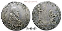 World Coins - Papal States, Pope INNOCENT X, Pamphili, PIASTRA, AN II, Mint of Rome, SILVER, VF (40/70), VERY RARE, (Muntoni 13) / coins for sale