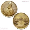 World Coins - Gregory XVI Bronze Medal 1845 St. Peter's Square Opus Karl Radnitzky Papal medal for sale