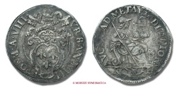 World Coins - PAPAL STATES URBAN VIII TESTONE A VIII RARE (R) papal coin