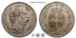 World Coins - KINGDOM OF ITALY HUMBERT I 5 LIRE 1878 near EF (50/70) (RR) / italian coin