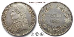 World Coins - Papal States, Pope Pius IX, Mastai Ferretti, SCUDO, 1853 AN VIII, Mint of Bologna, SILVER, MINT STATE (64/70), VERY RARE, (Pagani 271) / coins for sale