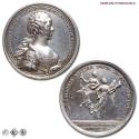World Coins - Kingdom of Naples, Archduchess Maria Josepha of Austria, Silver Medal, 1767, Opus Anton Wideman, EF (55/70), VERY RARE, (D'Auria 22) / Italian medals for sale