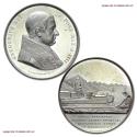 World Coins - Gregory XVI Silver Medal 1843 A. XIII Accommodation of the harbor of Terracina Opus G. Girometti 63/70 SCARCE (NC) Papal medal for sale