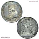 World Coins - Pope Pius VII Silver Medal 1820 ANN XXI Visit of Francis I Emperor of Austria and his wife Princess Caroline Augusta of Bavaria Opus Mercandetti 63/70 RARE (Bartolotti E820)