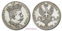 World Coins - Italian Eritrea Humbert I King of Italy Thaler 1896 SILVER RARE (R) italian coin