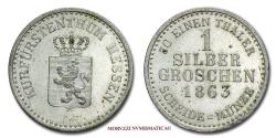 World Coins - Frederick William I, Prince-elector of Hesse-Kassel 1 SILBERGROSCHEN 1863 SILVER 60/70 World & German coin for sale