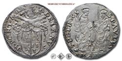 World Coins - Papal States, Pope Adrian VI, Florensz, GIULIO, 1522-1523, Mint of Ancona, Paolo Sinibaldi, SILVER, near EF (50/70), VERY RARE, (Muntoni 18var) / coins for sale