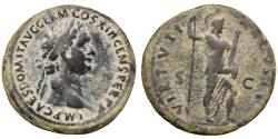 Ancient Coins - DOMITIAN. Æ. Ace. Virtue. 81-96 AD