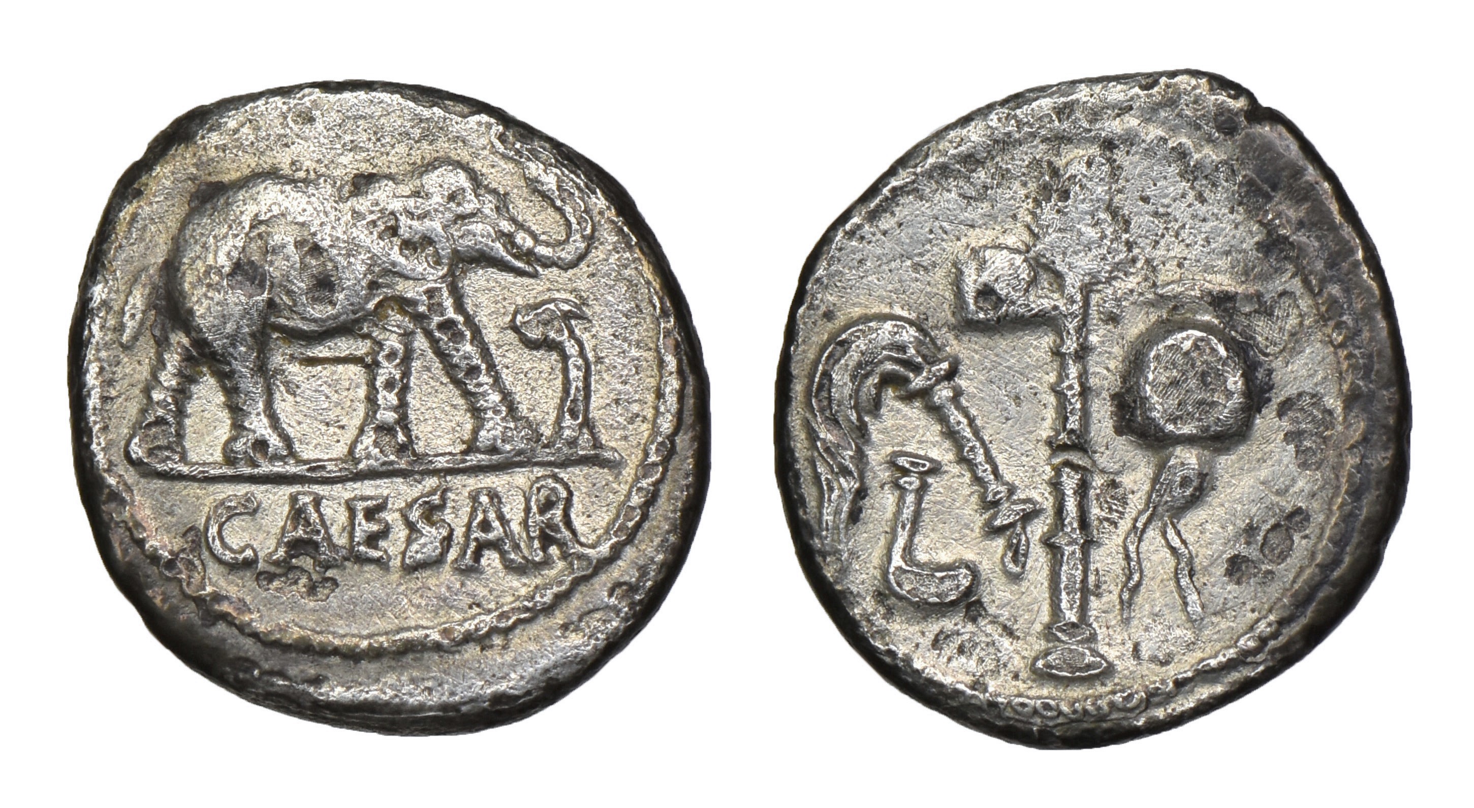 JULIUS CAESAR. Denarius. ELEPHANT. | Roman Imperial Coins