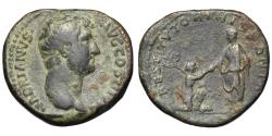 Ancient Coins - HADRIAN. Æ. As. Restitutori Hispaniae. 134-138 AD RARE