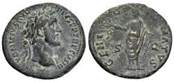 Ancient Coins - ANTONINUS PÍUS. Æ. Ace Genius Senatus. 140-144 AD