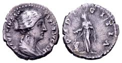 Ancient Coins - Faustina II, wife of Marcus Aurelius 161-180. AR Denarius (17 mm, 3.31 gram) Rome