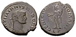 Ancient Coins - Galerius Caesar AD 293-305. AE Follis (27 mm, 9.25 gram) Lugdunum circa 295
