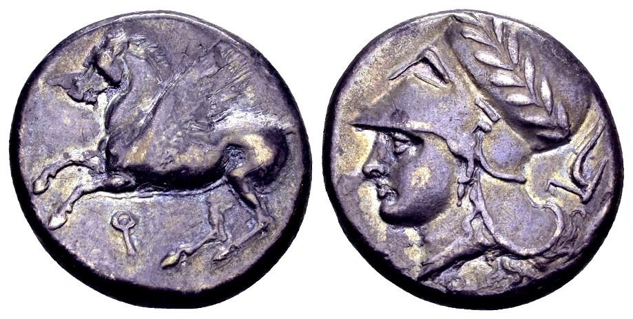 Corinthia, Corinth. AR Stater (20mm, 8.17 gram) 344-307 BC | Greek Coins