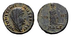 Ancient Coins - Divus Constantine the Great AD 307-337, AE Follis (15mm, 1.91 gram) Alexandria 337-340