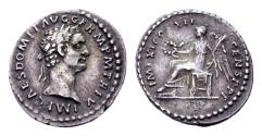 Ancient Coins - Domitian 81-96. AR Quinarius (16 mm, 1.52 gram) Rome 86