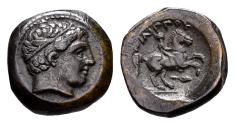 Ancient Coins - Macedonian Kingdom. Philip II 359-336 BC. AE Unit (18 mm, 7.02 gram) Uncertain Macedonian mint