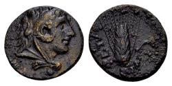 Ancient Coins - Italy, Lucania, Metapontum. AE (14mm, 2.28 gram) circa 300-250 BC