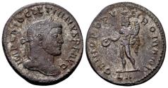 Ancient Coins - Diocletian AD 284-305, AE silvered Follis (27 mm, 10.50 gram) Lugdunum AD 295