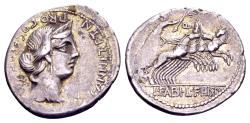 Ancient Coins - Roman Republic. C. Annius and L. Fabius Hispaniensis. AR Denarius (20mm, 3.81 gram) North-Italy and Spain 82-81 BC