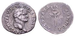 Ancient Coins - Vespasian 69-79. AR Denarius (20 mm, 3.06 gram) Rome 74
